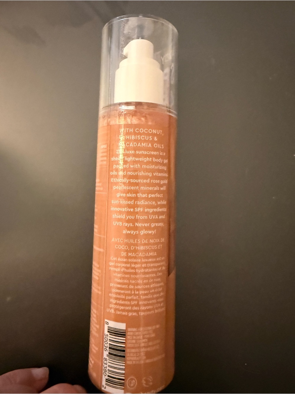 Kopari Rose Gold Sun Shield Body Glow SPF 45 - Rose Gold/Clear - Picture 3 of 3
